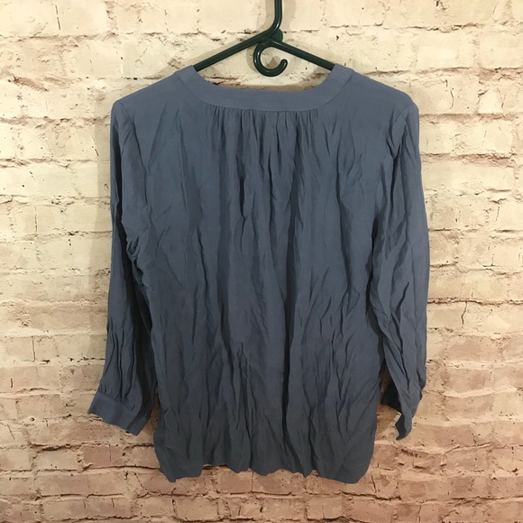 Madewell Lace Up Peasant Long Sleeve Blouse Top - Picture 5 of 7